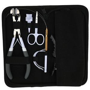 Kit d'outils professionnels pour extensions de cheveux avec pinces, ciseaux, peigne, aiguille, fil et clips pour l'installation et le retrait - Product Image 5