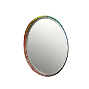 最新设计师墙镜装饰室外室内金属框圆形墙镜高品质