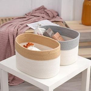 Cotton Rope <b>Basket</b> Stylish Fabric Bins and <b>Baskets</b> Product - Product Image 3