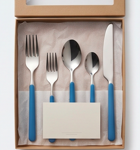 Electric Blue Handle Silver Finished Cutlery Set Modern Stainless Steel <b>Flatware</b> For Dining Wedding Home Kitchen And Daily Use - Product Image 6