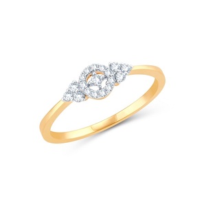 Premium Gold Diamond <b>Studded</b> Leaf Design Engagement Ring For Women Marquise Cut 0.35 Ct Wholesale Jewelry Supplier - Product Image 1