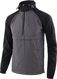 Veste de pluie sportive légère et imperméable pour homme, personnalisable OEM, respirante, grande taille, coupe-vent anorak pour l'hiver avec fermeture éclair - Product Image 4