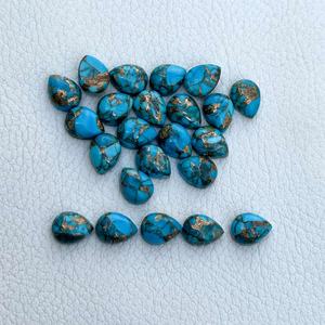 Turquesa Azul Natural AAA de 5mm 7mm, Forma de Pera, Cabujón Plano, Alto Brillo, Gema Suelta Genuina Lista para Comprar - Product Image 3
