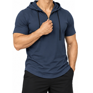 High Performance <b>Short</b> <b>Sleeve</b> Hoodies Custom OEM ODM Cotton <b>Hoodie</b> Manufacturer Bulk Wholesale Fashion Supplier Custom Hoodies - Product Image 1