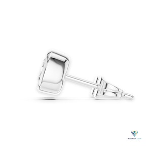 2.50 TCW White <b>Gold</b> Cushion Cut Lab Grown Diamond <b>Pendant</b> and Earrings Set in 18K <b>Solid</b> <b>Gold</b> - Product Image 2