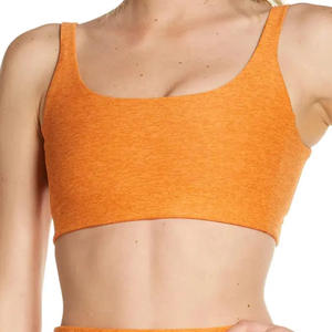 High Support Sports Bra with Spandex and Nylon Wholesale Simple Front Logo Women High Support Shockproof Yoga Sports Bra - Product Image 1