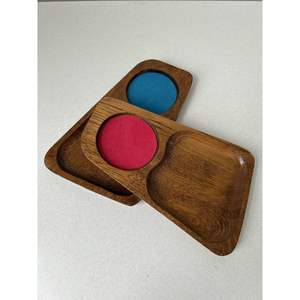Elegante Bandeja de Servir de Madera con Diseño Impreso para Té, Café, Bocadillos y Desayuno - para Almacenamiento en la Cocina - Product Image 1