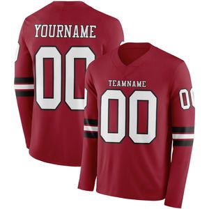 Camiseta de Fútbol de Manga Larga para Hombre OEM con Material de Spandex/Poliéster, Diseño Transpirable, Nombre Personalizado y Nombre del Equipo para Todas las Temporadas - Product Image 2