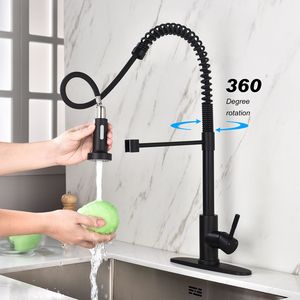 Rubinetto da Cucina Moderno in Acciaio Inox 304 Spazzolato con Doccetta Estraibile e Valvola in Ceramica - Product Image 2