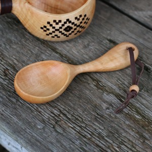 Cuchara Grande de Madera Hecha a Mano para Sopa o Papilla, Vajilla Vintage para el Hogar, Diseño Creativo Moderno y Simple - Product Image 4