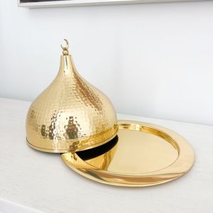 Luxury Aluminum Food Cover for Ramadan Eid <b>Serving</b> Dishwasher Safe Modern Design Eco-Friendly Customizable Islamic - Product Image 5