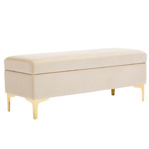 Cómodo Banco de Tela Ovalado con Almacenamiento Debajo del Asiento en Varios Colores, para Comedor, Hogar, Apartamento, Banco para el Pie de la Cama - Product Image 6