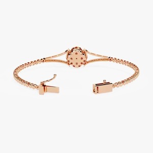 Handmade Wonders Bracelet 18k Yellow Gold Chain Moissanite Bracelet Bangle Diamond Bracelet Gift for - Product Image 4