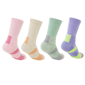 OEM Women Sport Comfortable Breathable Crew <b>Socks</b> Cushion Breathable <b>Running</b> Gym Training <b>Socks</b> Anti Odor Mid-calf Terry <b>Socks</b> - Product Image 1