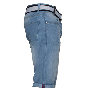 <b>Mens</b> Regular Fit Denim Shorts Soft Cotton <b>Jean</b> Shorts Mid Length Casual Summer Bottoms with Washed Finish for Daily Fashion - Product Image 4