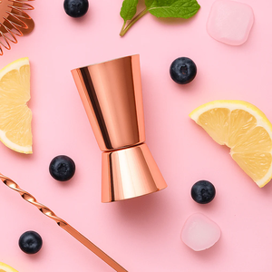 Jigger de bar en cuivre, verre, acier inoxydable et laiton pour cocktails, en promotion - Product Image 5