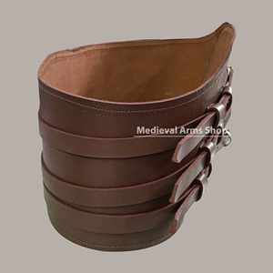 Armure médiévale artisanale en cuir marron, réglable, avec trois boucles, protection de la taille, pour cosplay, reconstitution historique, costumes de Saint-Valentin, de films et de séries TV - Product Image 6