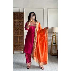 Ropa de fiesta de diseñador para mujer, parte inferior superior y hermoso conjunto Dupatta - Product Image 6