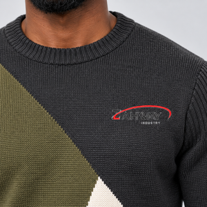 Pull pour homme en tissu tricoté chaud, finition douce au toucher, coupe confortable, col rond, poignets côtelés, coutures durables pour l'hiver - Product Image 6