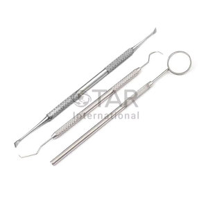 ชุดเครื่องมือแพทย์สำหรับใช้ในบ้าน ประกอบด้วยกระจกตรวจฟัน ที่ขูดหินปูน และอุปกรณ์ขูดทำความสะอาด 5 ชิ้น ทำจากสแตนเลสคุณภาพสูง - Product Image 1