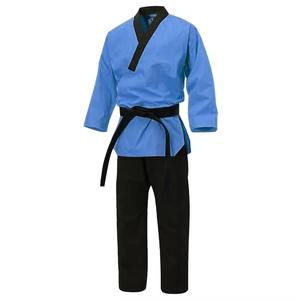 Uniforme de Taekwondo professionnel avec ceinture noire, col en V, logo personnalisé, Dobok d'arts martiaux, tenue d'entraînement de karaté pour étudiants - Product Image 1