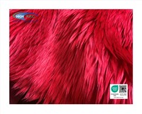 Fourrure synthétique tricotée à poils longs de haute qualité 30/35 mm, couleur rouge, pour tapis, jouets, vêtements, tissus et textiles de maison
