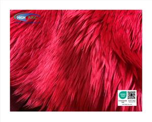 Fourrure synthétique tricotée à poils longs de haute qualité 30/35 mm, couleur rouge, pour tapis, jouets, vêtements, tissus et textiles de maison - Product Image 2