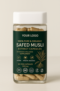 Venta al por mayor Natural Safed Musli cápsulas de extracto de hierbas 100% orgánico puro para la salud de los hombres vitalidad Libido rendimiento Sexual superior - Product Image 6