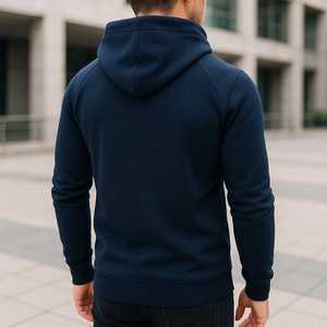 Sudadera con Capucha para Hombre, con Forro, Diseño de Bloques de Color, Estilo Casual, con Cordón Ajustable, 100% Poliéster Felpa, para Invierno - Product Image 3