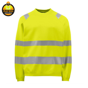 Sweat-shirt de travail haute visibilité personnalisé avec logo, fluorescent et réfléchissant - Product Image 4