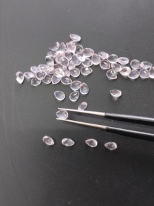 Cuarzo Rosa Natural, Corte Pera de 4x3MM, Rosa Rosado, Gema Suelta de la Mejor Calidad para Joyería - Product Image 3