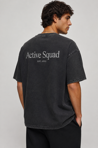 Camiseta de punto de algodón grueso transpirable con cuello alto para hombre, corte regular, estilo vintage, informal, para uso diario, Active Squad - Product Image 2