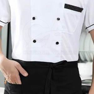 Chaqueta de Chef Profesional de Algodón de Alta Calidad para Uniforme de Restaurante, Cuello Mao, Chaqueta de Chef Ligera para Panadería y Cocina - Product Image 3