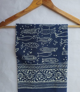 Hand Block Printed Lightweight Breathable Long Cotton Scarves <b>Sarong</b> Pareo Floral Beach <b>Wrap</b> Gift Women Boho Cover Custom Logo - Product Image 5