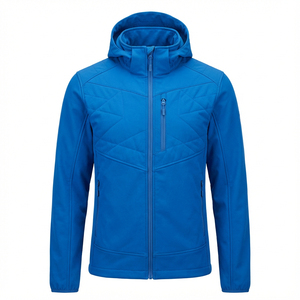 Women's Hooded <b>Quilted</b> <b>Jacket</b> Geometric <b>Pattern</b> Color Blocked Full Sleeve Winter Wear Polyester Wadding Zipper Closure - Product Image 3