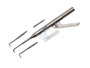 CLASTY INSTRUMENTS Kit de dépose manuelle de couronnes dentaires en acier inoxydable avec poignée pistolet, outil de retrait de couronnes et système de retrait de bridges - Product Image 4