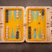 Ensemble de Backgammon de Luxe Personnalisé de Haute Qualité, Comprend une Table en Cuir PU, une Horloge, des Pièces d'Échecs et des Dés, Pliable, Couleur Personnalisée