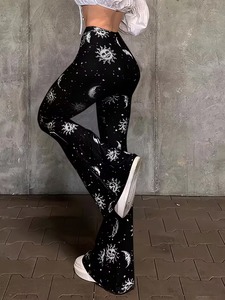 Leggings Bootcut Taille Haute Extensibles dans les Quatre Sens Imprimés par Sublimation Légers et Écologiques pour Femme – Idéaux pour l'Été - Product Image 4