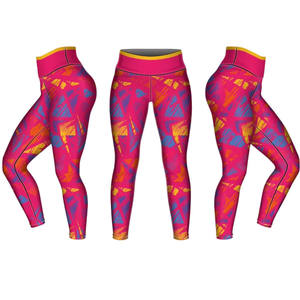 Leggings de sport rose, blanc, noir, imprimé étoiles, extensibles, respirants, pantalons de yoga pour femmes, toutes saisons, tricotés en spandex et polyester - Product Image 6
