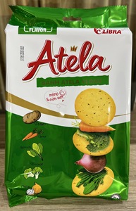 HALAL Atela 228G Crackers de verduras crujientes Embalaje de bolsita baja en grasa Sabor salado y dulce Galletas FMCG Sabrosas y baratas - Product Image 2