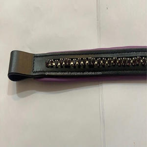 Relleno a juego colorido de diseño personalizado, correa de cuero de grano superior, con cristales, en todos los tamaños y colores, venta al por mayor - Product Image 1