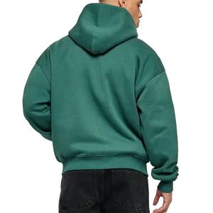 Factory Cotton Men’s French Terry Hoodie Stylish Oversized Heavyweight Screen Print Zip-Up Hoodie - Product Image 6