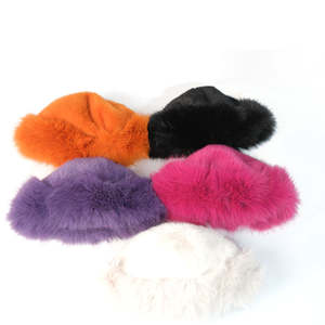 SIDDIQUI HOSINEX Nouveau 2024 Chapeau Bob Femme Adulte en Fausse Fourrure Unie Laminée Décontracté Doux Teint Sans Couture Hiver Chaud avec Nœud Vente en Gros - Product Image 2