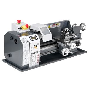 Tornio da banco per metalli da 550W, 8 x 16 pollici, velocità variabile 0-2500 RPM, precisione mandrino 0.0003 - Product Image 1