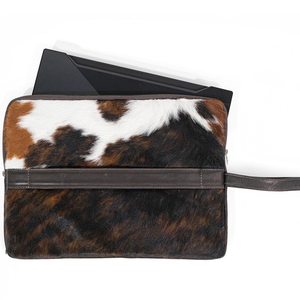 Luxury Hair-On Leather Laptop Sleeve Case Genuine Cowhide Protective Cover for Supplier Bulk LHLS-0005 - Product Image 1