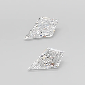 เพชรแล็บโกรว์ทรง KITE ขนาด 1.00 กะรัต (0.50 กะรัตต่อเม็ด) คุณภาพ VVS สี E รับรองโดย IGI สำหรับออกแบบต่างหูตามสั่ง - Product Image 1