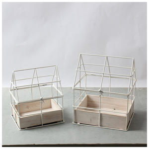 Pot de fleurs décoratif en métal minimaliste nordique avec support haut, porte-pot de fleurs d'intérieur pour la décoration du salon - Product Image 4