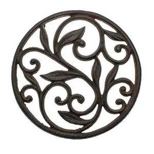 Skies Trader Soporte Tradicional Redondo de Hierro Fundido con Medallón Metálico, Resistente al Calor, para Ollas, Cacerolas y Sartenes - Product Image 3
