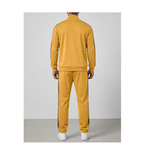 Conjunto de Chaqueta de Forro Polar con Cierre y Pantalones Deportivos Casuales para Hombre, Traje Deportivo Liso - Product Image 3