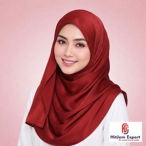 Custom Zimmy Choo Plain Square Hijab Scarf Solid Color <b>Silk</b> Feel Skin Friendly <b>Head</b> <b>Wrap</b> OEM ODM Customized Textile Manufacturer - Product Image 1